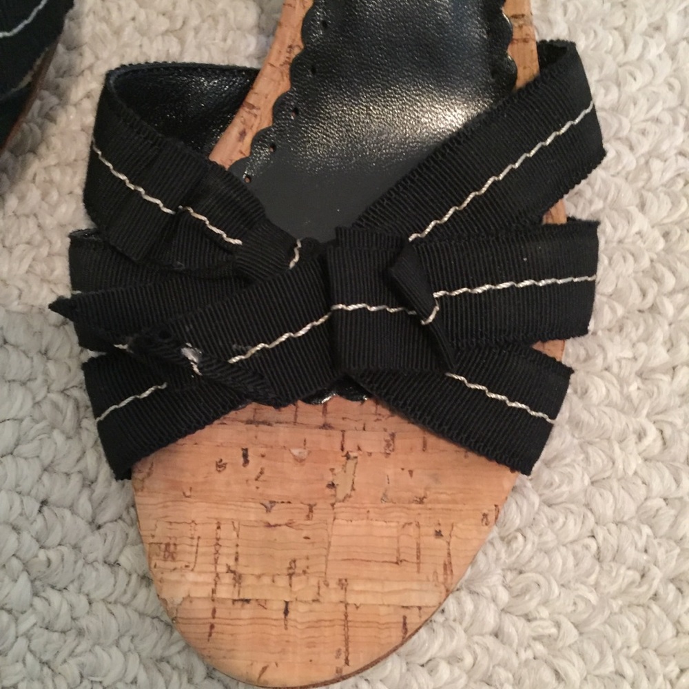 Coach sandals size 9 worn 3x on cruise black - Picture 2 of 8